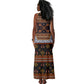 Cameroon Toghu Ethnic Heritage Tank Maxi Dress Traditional Bamenda Embroidery Style - African Tribal Motifs