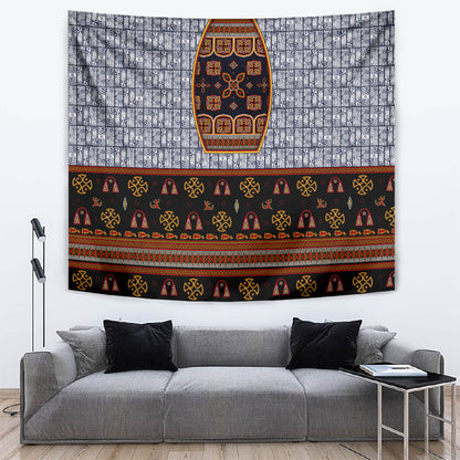 Cameroon Toghu Ethnic Heritage Tapestry Traditional Bamenda Embroidery Style - African Tribal Motifs