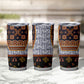 Cameroon Toghu Ethnic Heritage Tumbler Cup Traditional Bamenda Embroidery Style - African Tribal Motifs