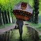 Cameroon Toghu Ethnic Heritage Umbrella Traditional Bamenda Embroidery Style - African Tribal Motifs