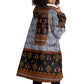 Cameroon Toghu Ethnic Heritage Wearable Blanket Hoodie Traditional Bamenda Embroidery Style - African Tribal Motifs