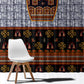 Cameroon Toghu Ethnic Heritage Window Curtain Traditional Bamenda Embroidery Style - African Tribal Motifs