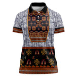 Cameroon Toghu Ethnic Heritage Women Polo Shirt Traditional Bamenda Embroidery Style - African Tribal Motifs