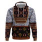 Cameroon Toghu Ethnic Heritage Zip Hoodie Traditional Bamenda Embroidery Style - African Tribal Motifs