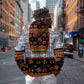 Cameroon Toghu Ethnic Heritage Zip Hoodie Traditional Bamenda Embroidery Style - African Tribal Motifs