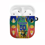 Personalized South Africa Football Springbok AirPods Case Bafana Bafana Rainbow Nation Flag Colors