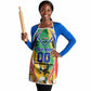 Personalized South Africa Football Springbok Apron Bafana Bafana Rainbow Nation Flag Colors