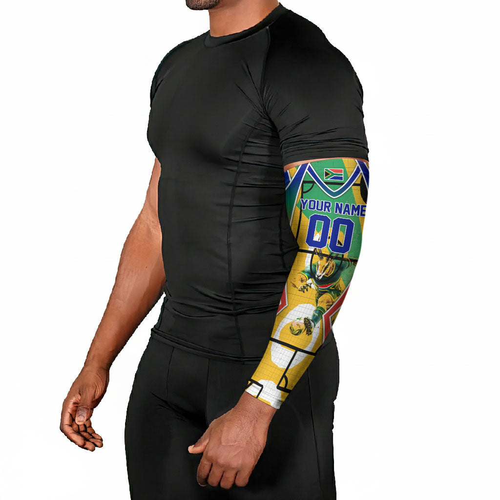 Personalized South Africa Football Springbok Arm Sleeves Bafana Bafana Rainbow Nation Flag Colors