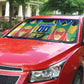 Personalized South Africa Football Springbok Auto Sun Shade Bafana Bafana Rainbow Nation Flag Colors