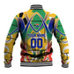 Personalized South Africa Football Springbok Baseball Jacket Bafana Bafana Rainbow Nation Flag Colors