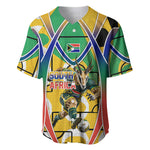Personalized South Africa Football Springbok Baseball Jersey Bafana Bafana Rainbow Nation Flag Colors