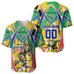 Personalized South Africa Football Springbok Baseball Jersey Bafana Bafana Rainbow Nation Flag Colors