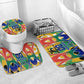 Personalized South Africa Football Springbok Bathroom Set Bafana Bafana Rainbow Nation Flag Colors