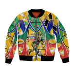 Personalized South Africa Football Springbok Bomber Jacket Bafana Bafana Rainbow Nation Flag Colors