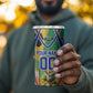 Personalized South Africa Football Springbok 4 in 1 Can Cooler Tumbler Bafana Bafana Rainbow Nation Flag Colors