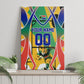Personalized South Africa Football Springbok Canvas Wall Art Bafana Bafana Rainbow Nation Flag Colors