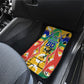 Personalized South Africa Football Springbok Car Mats Bafana Bafana Rainbow Nation Flag Colors