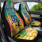 Personalized South Africa Football Springbok Car Seat Cover Bafana Bafana Rainbow Nation Flag Colors