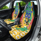 Personalized South Africa Football Springbok Car Seat Cover Bafana Bafana Rainbow Nation Flag Colors