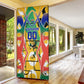 Personalized South Africa Football Springbok Door Cover Bafana Bafana Rainbow Nation Flag Colors