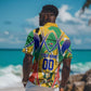 Personalized South Africa Football Springbok Hawaiian Shirt Bafana Bafana Rainbow Nation Flag Colors
