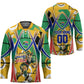 Personalized South Africa Football Springbok Hockey Jersey Bafana Bafana Rainbow Nation Flag Colors