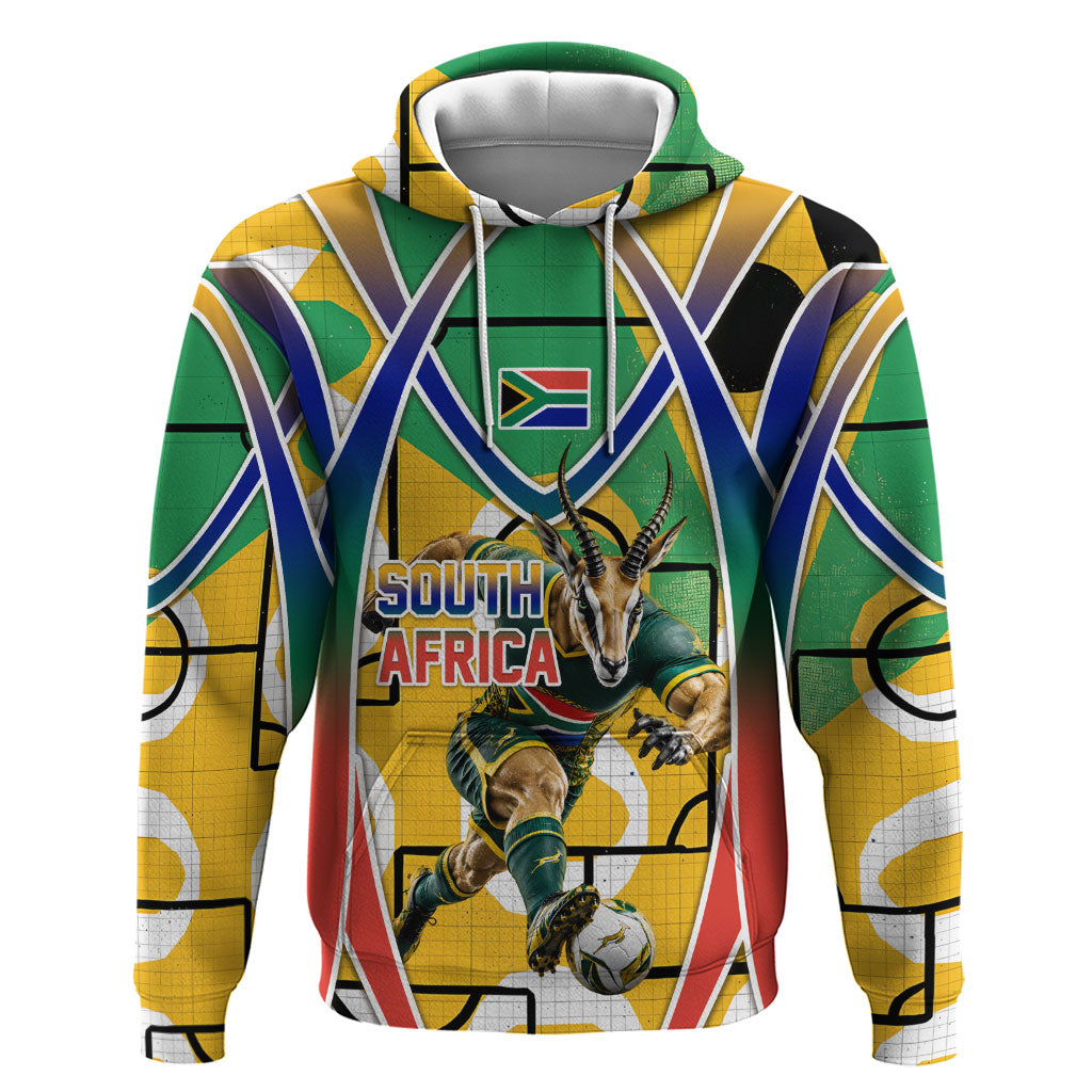 Personalized South Africa Football Springbok Hoodie Bafana Bafana Rainbow Nation Flag Colors