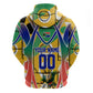 Personalized South Africa Football Springbok Hoodie Bafana Bafana Rainbow Nation Flag Colors