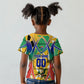 Personalized South Africa Football Springbok Kid T shirt Bafana Bafana Rainbow Nation Flag Colors