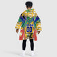 Personalized South Africa Football Springbok Kid Wearable Blanket Hoodie Bafana Bafana Rainbow Nation Flag Colors