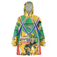 Personalized South Africa Football Springbok Kid Wearable Blanket Hoodie Bafana Bafana Rainbow Nation Flag Colors