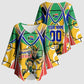Personalized South Africa Football Springbok Kimono Sleeve Blouse Bafana Bafana Rainbow Nation Flag Colors