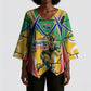 Personalized South Africa Football Springbok Kimono Sleeve Blouse Bafana Bafana Rainbow Nation Flag Colors
