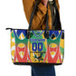 Personalized South Africa Football Springbok Leather Tote Bag Bafana Bafana Rainbow Nation Flag Colors