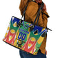 Personalized South Africa Football Springbok Leather Tote Bag Bafana Bafana Rainbow Nation Flag Colors