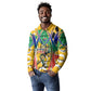 Personalized South Africa Football Springbok Long Sleeve Polo Shirt Bafana Bafana Rainbow Nation Flag Colors