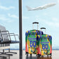 Personalized South Africa Football Springbok Luggage Cover Bafana Bafana Rainbow Nation Flag Colors