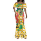 Personalized South Africa Football Springbok Mermaid Dress Bafana Bafana Rainbow Nation Flag Colors