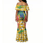 Personalized South Africa Football Springbok Mermaid Dress Bafana Bafana Rainbow Nation Flag Colors