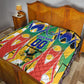 Personalized South Africa Football Springbok Quilt Bafana Bafana Rainbow Nation Flag Colors