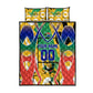 Personalized South Africa Football Springbok Quilt Bed Set Bafana Bafana Rainbow Nation Flag Colors