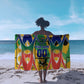 Personalized South Africa Football Springbok Sarong Bafana Bafana Rainbow Nation Flag Colors