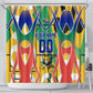 Personalized South Africa Football Springbok Shower Curtain Bafana Bafana Rainbow Nation Flag Colors