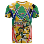Personalized South Africa Football Springbok T shirt Bafana Bafana Rainbow Nation Flag Colors
