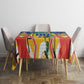 Personalized South Africa Football Springbok Tablecloth Bafana Bafana Rainbow Nation Flag Colors