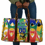 Personalized South Africa Football Springbok Travel Bag Bafana Bafana Rainbow Nation Flag Colors