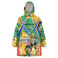 Personalized South Africa Football Springbok Wearable Blanket Hoodie Bafana Bafana Rainbow Nation Flag Colors