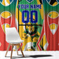 Personalized South Africa Football Springbok Window Curtain Bafana Bafana Rainbow Nation Flag Colors