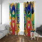 Personalized South Africa Football Springbok Window Curtain Bafana Bafana Rainbow Nation Flag Colors