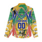 Personalized South Africa Football Springbok Women Casual Shirt Bafana Bafana Rainbow Nation Flag Colors
